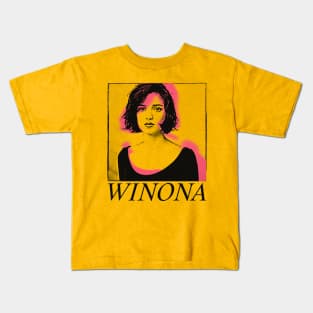 Winona // Retro Style Aesthetic Design Kids T-Shirt